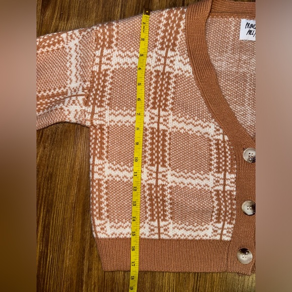 Princess Polly Pink Check Cropped Cardigan size M/L - Picture 10 of 13